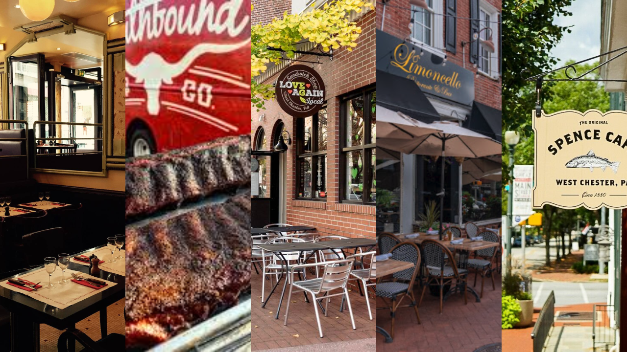 Top 5 Places to Eat in West Chester by The Moore Maguire Team header image.