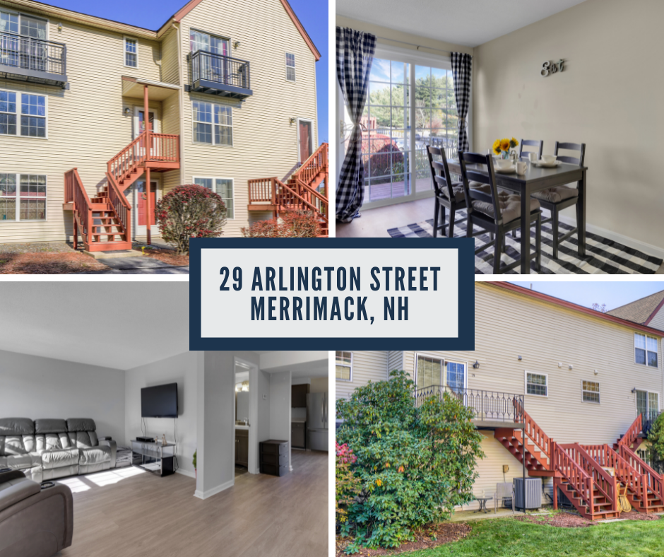 Just Listed! 29 Arlington Street, Merrimack, NH. header image.