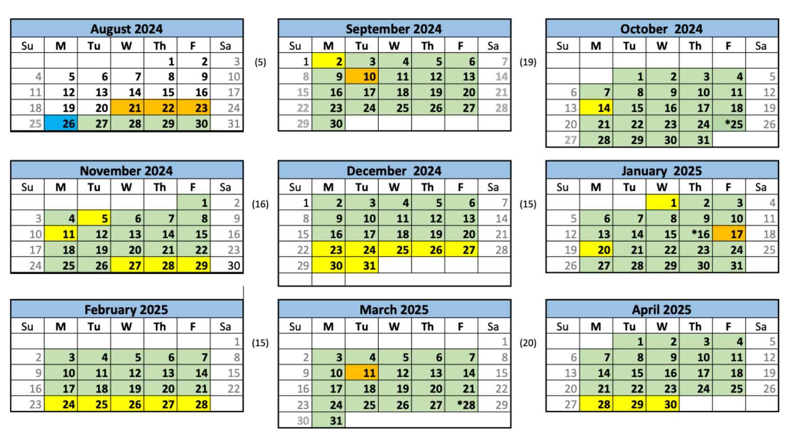 Bedford, NH School District Calendar 2024-2025 header image.