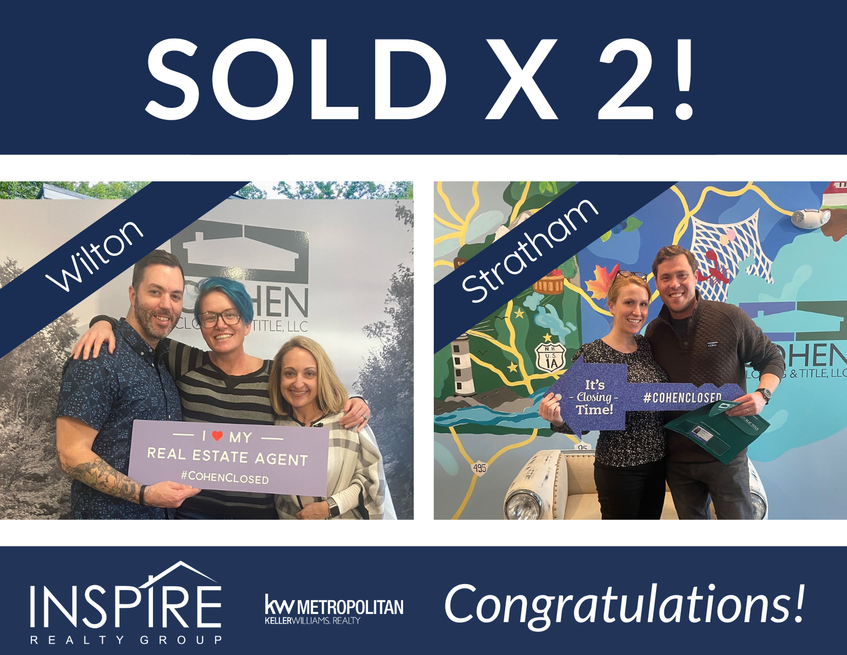 Two Closings to Celebrate header image.