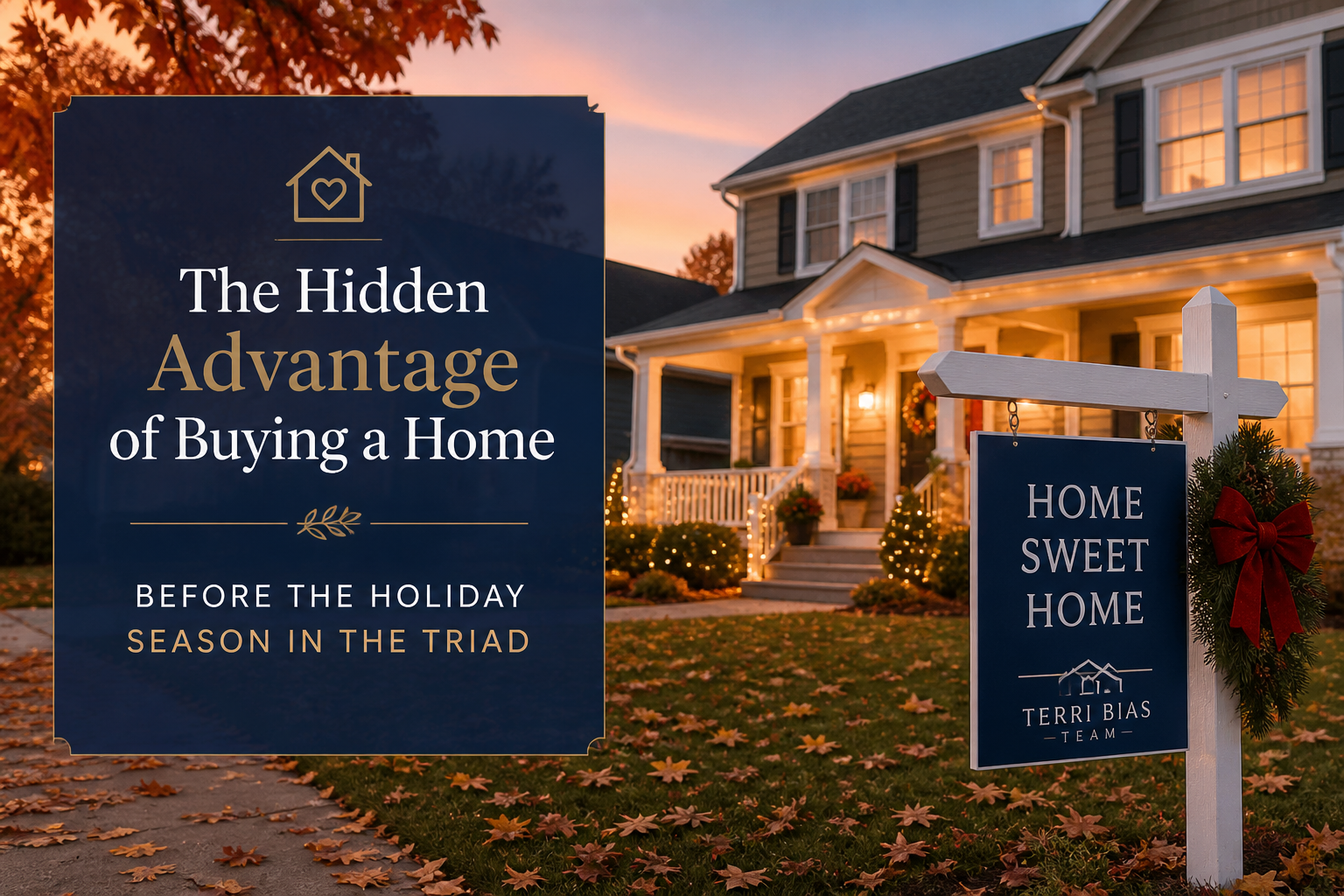 The Hidden Advantage of Buying a Home Before the Holiday Season in the Triad header image.