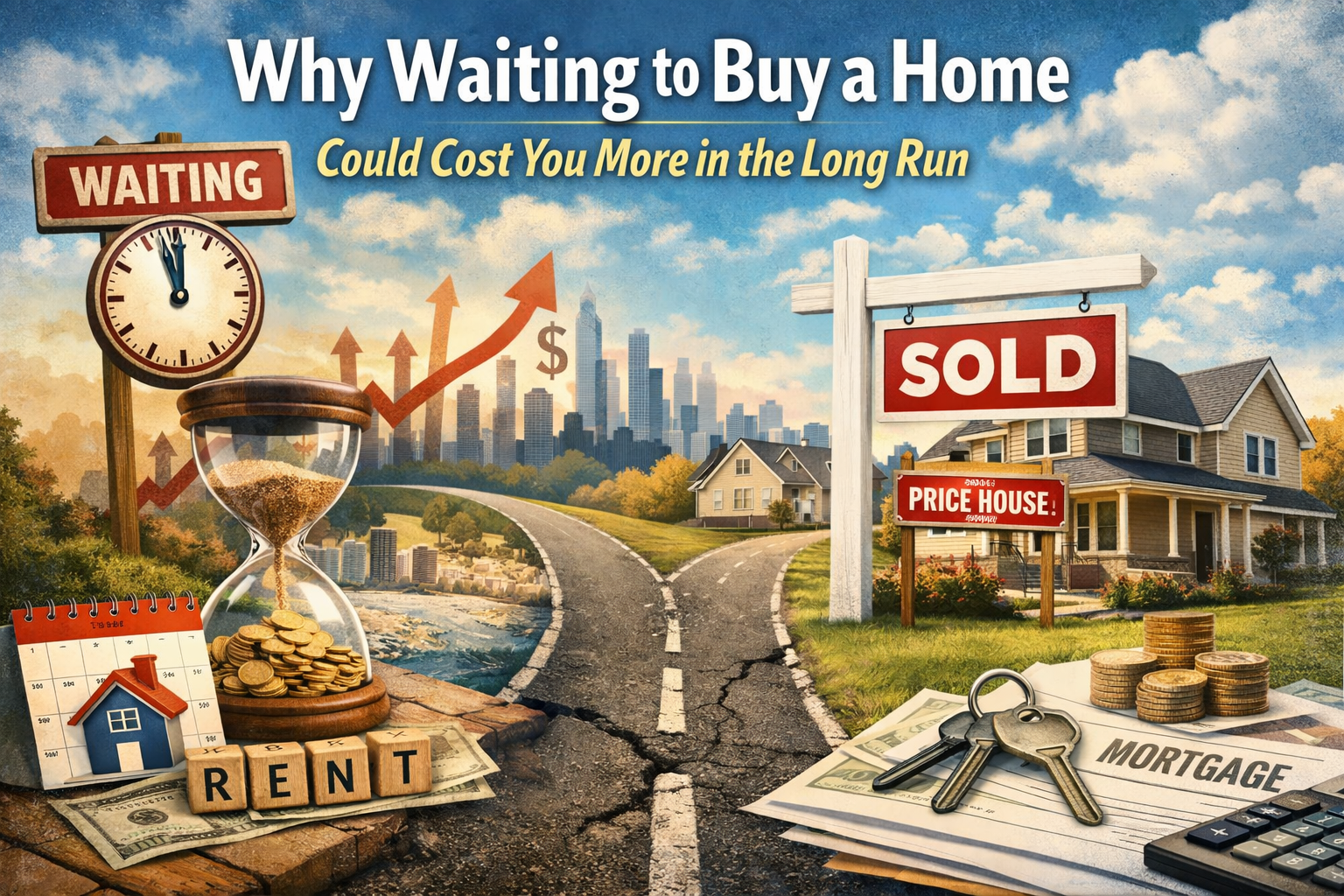 Why Waiting to Buy a Home Could Cost You More in the Long Run header image.