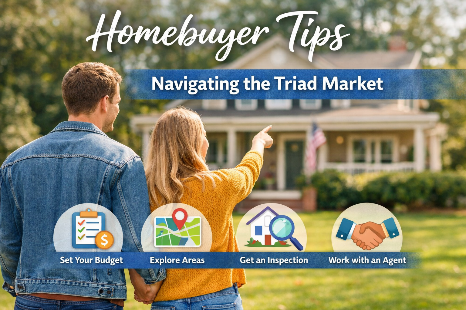 Top Homebuyer Tips for Navigating the Triad Real Estate Market header image.