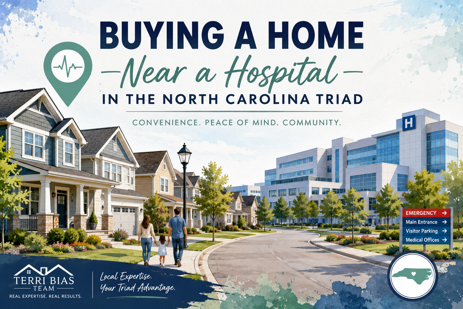 What to Know About Buying a Home Near a Hospital in the North Carolina Triad header image.