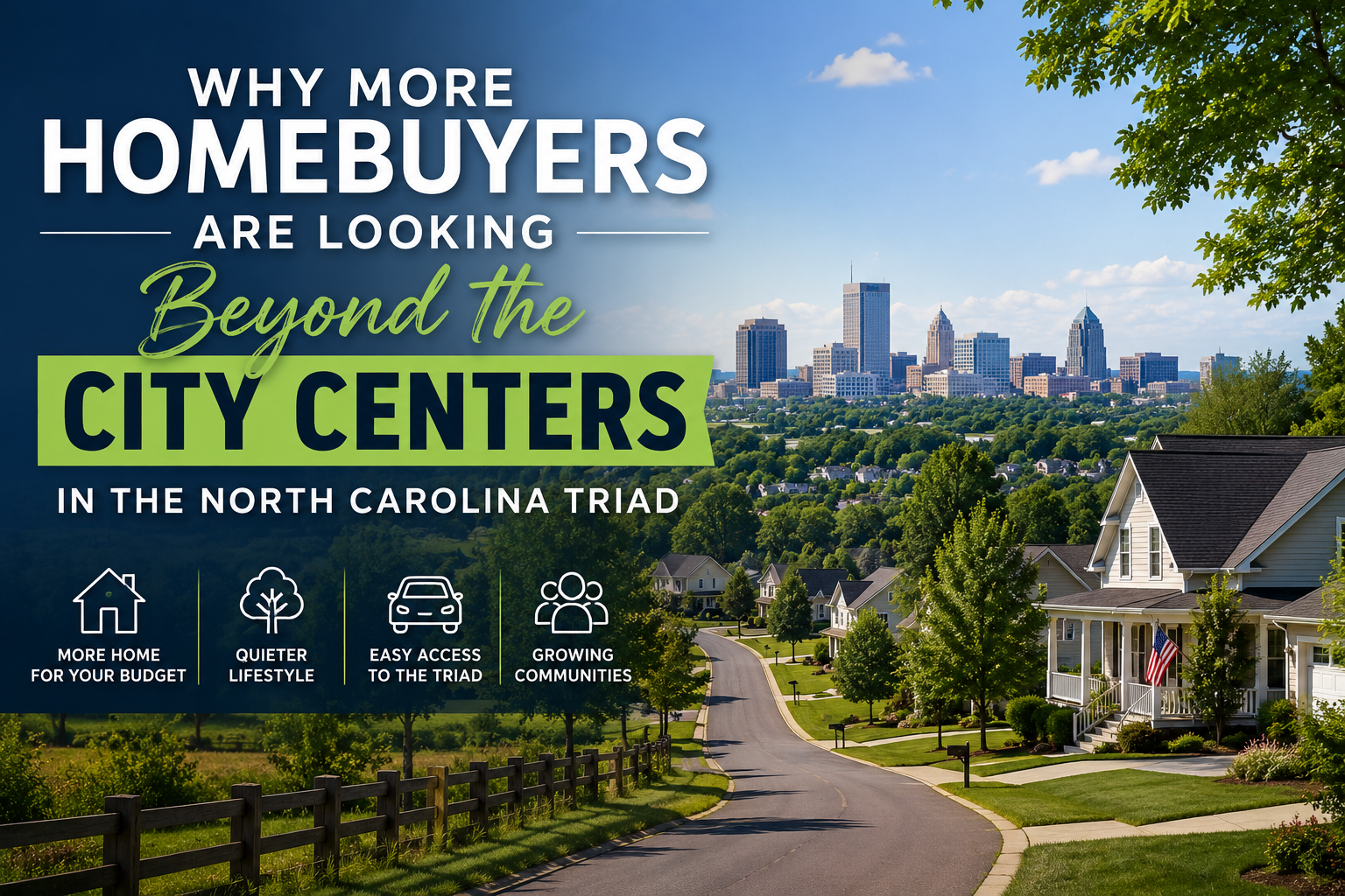 Why More Homebuyers Are Looking Beyond the City Centers in the North Carolina Triad header image.