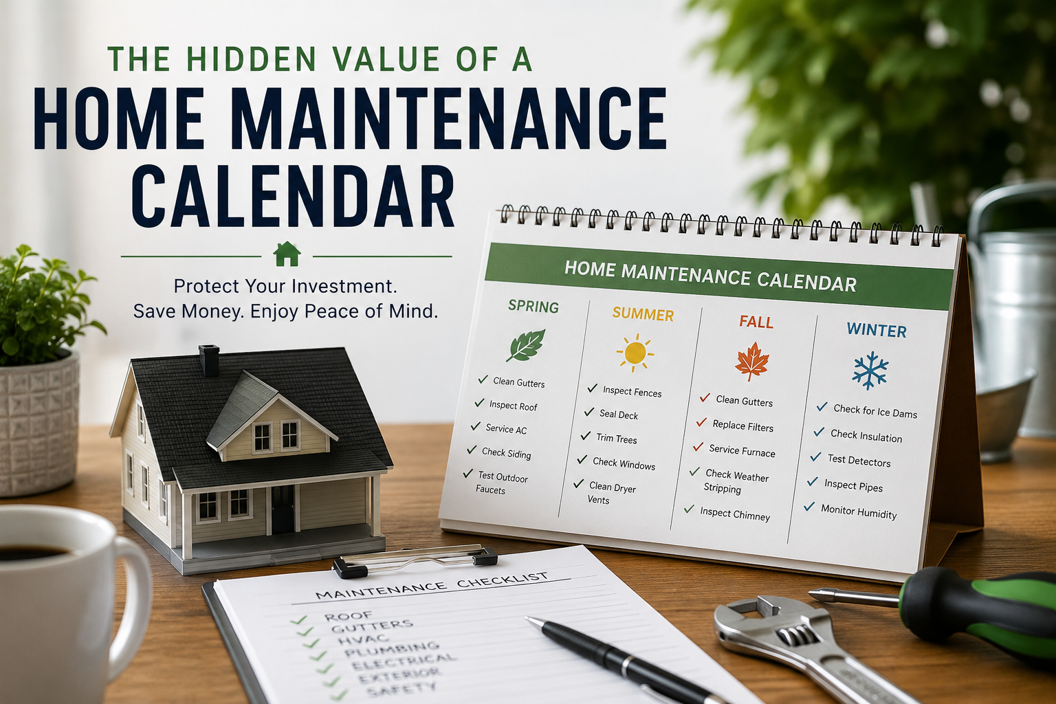 The Hidden Value of a Home Maintenance Calendar for Homeowners header image.