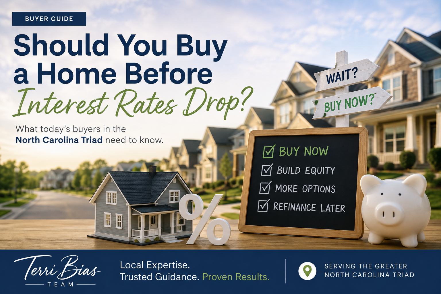 Should You Buy a Home Before Interest Rates Drop? header image.