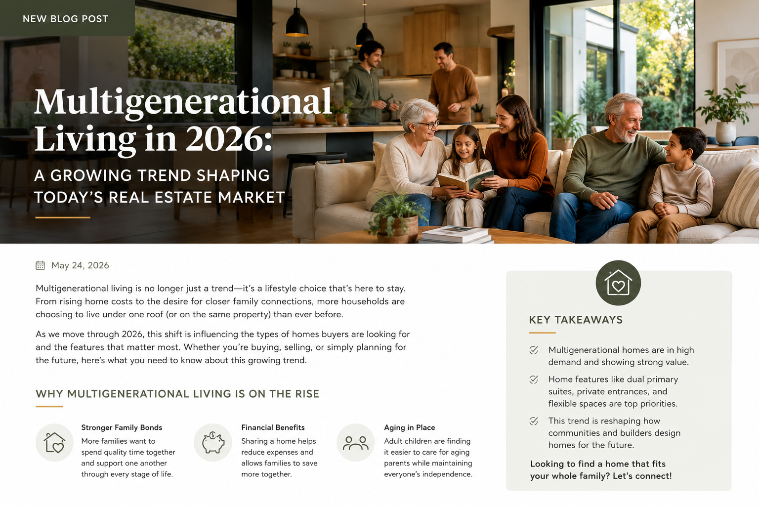 Why Multigenerational Living Is Becoming More Popular in 2026 header image.