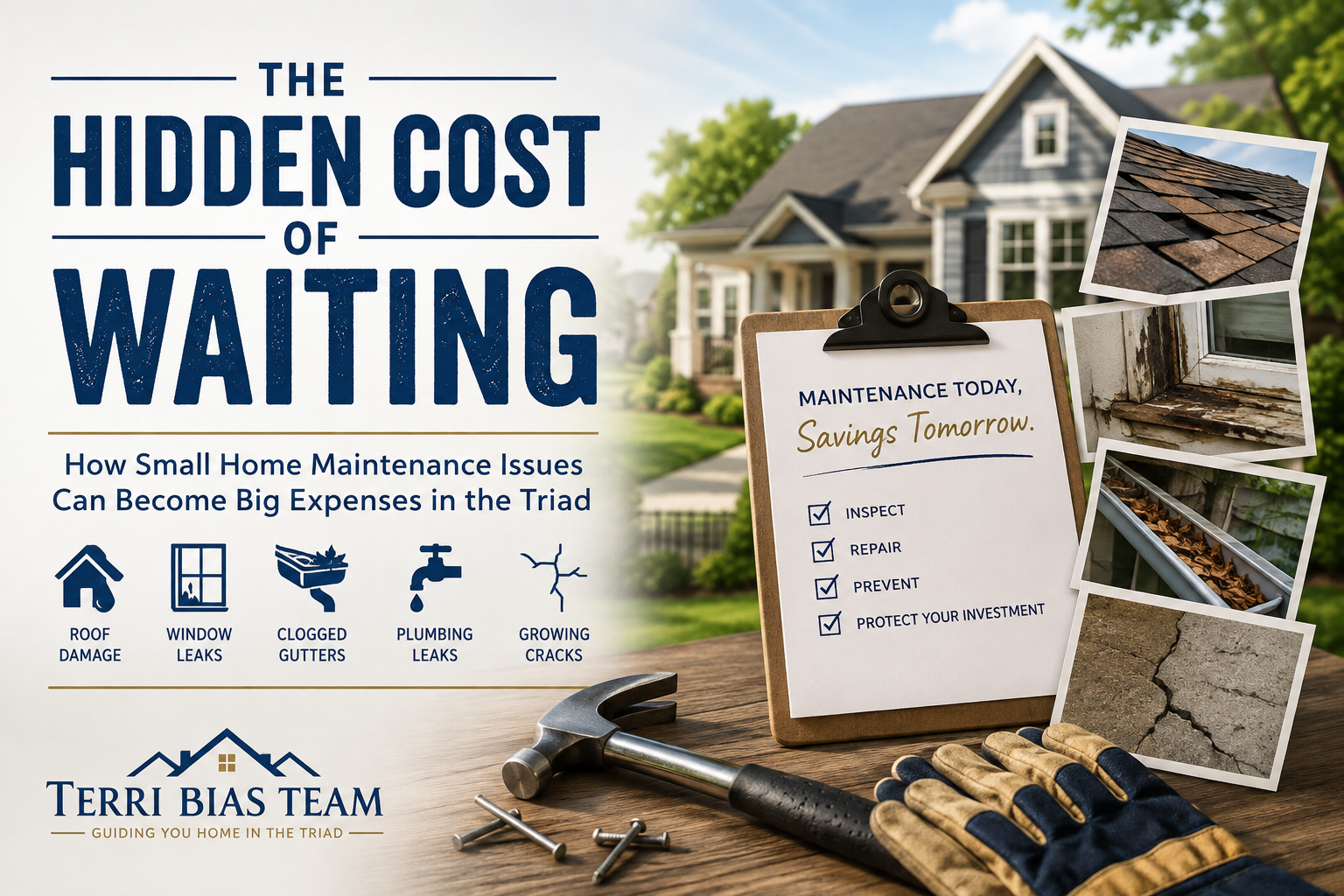 The Hidden Cost of Waiting: How Small Home Maintenance Issues Can Become Big Expenses in the Triad header image.