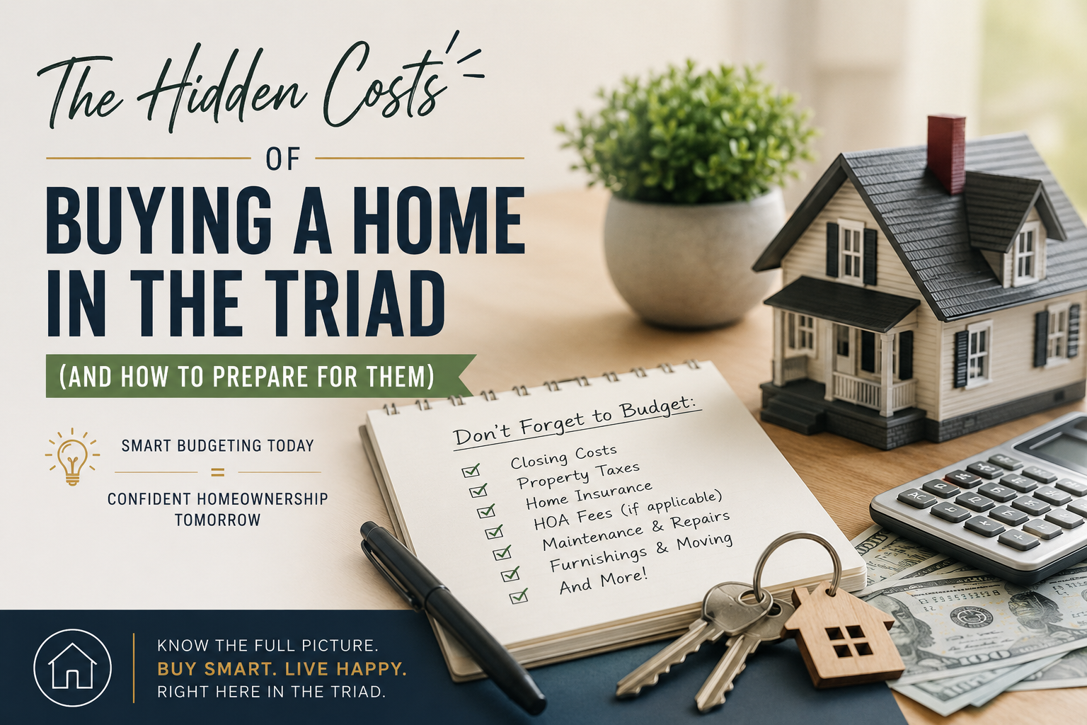 The Hidden Costs of Buying a Home in the Triad (And How To Prepare for Them) 🏡💰 header image.