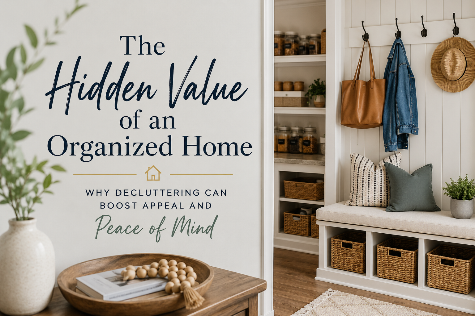 The Hidden Value of an Organized Home: Why Decluttering Can Boost Appeal and Peace of Mind header image.
