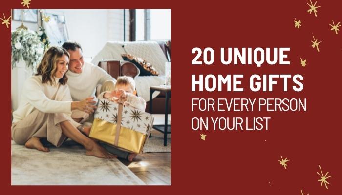 20 Unique Home Gifts For This Holiday Season header image.