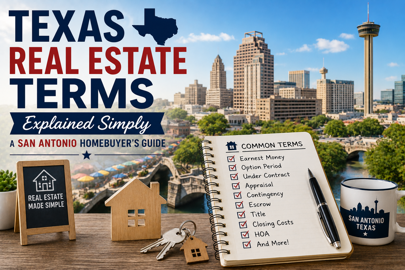 Texas Real Estate Terms Explained Simply: A San Antonio Homebuyer’s Guide header image.