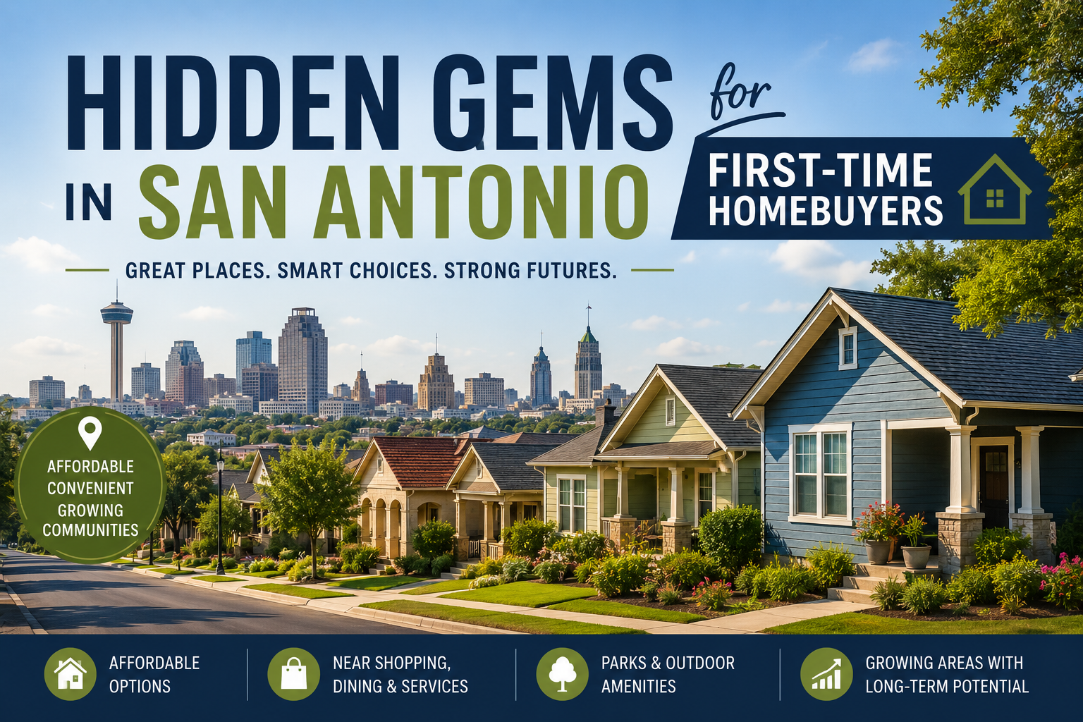 Affordable Areas to Explore in San Antonio, Texas for First-Time Buyers header image.