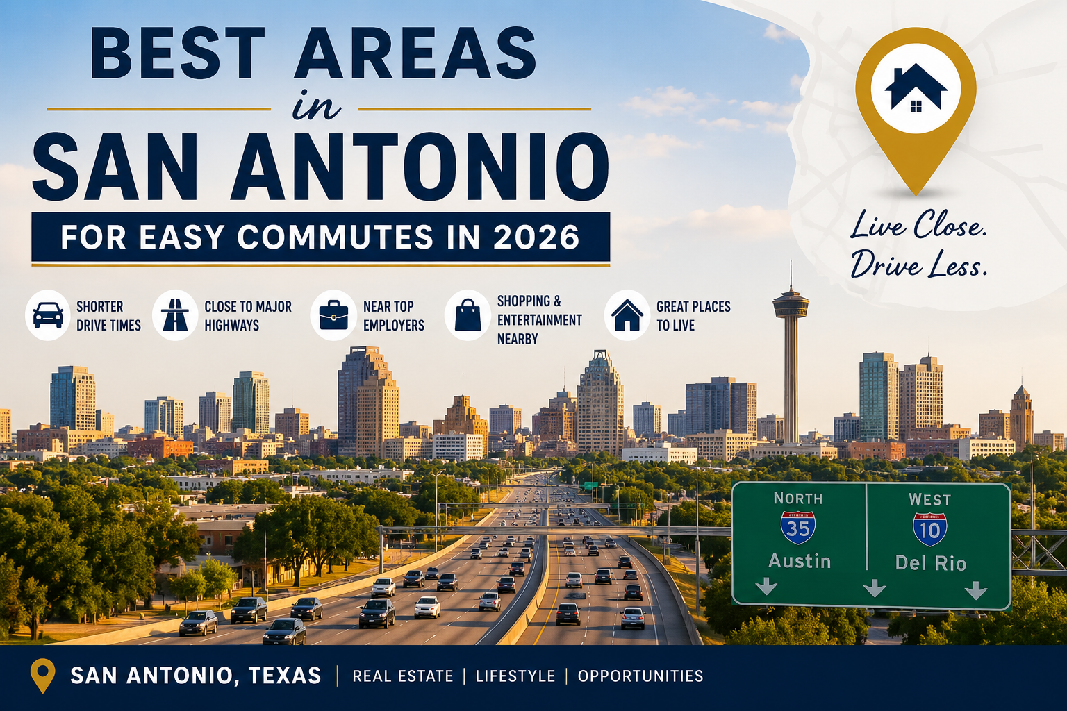 Best Areas in San Antonio for Easy Commutes in 2026 header image.