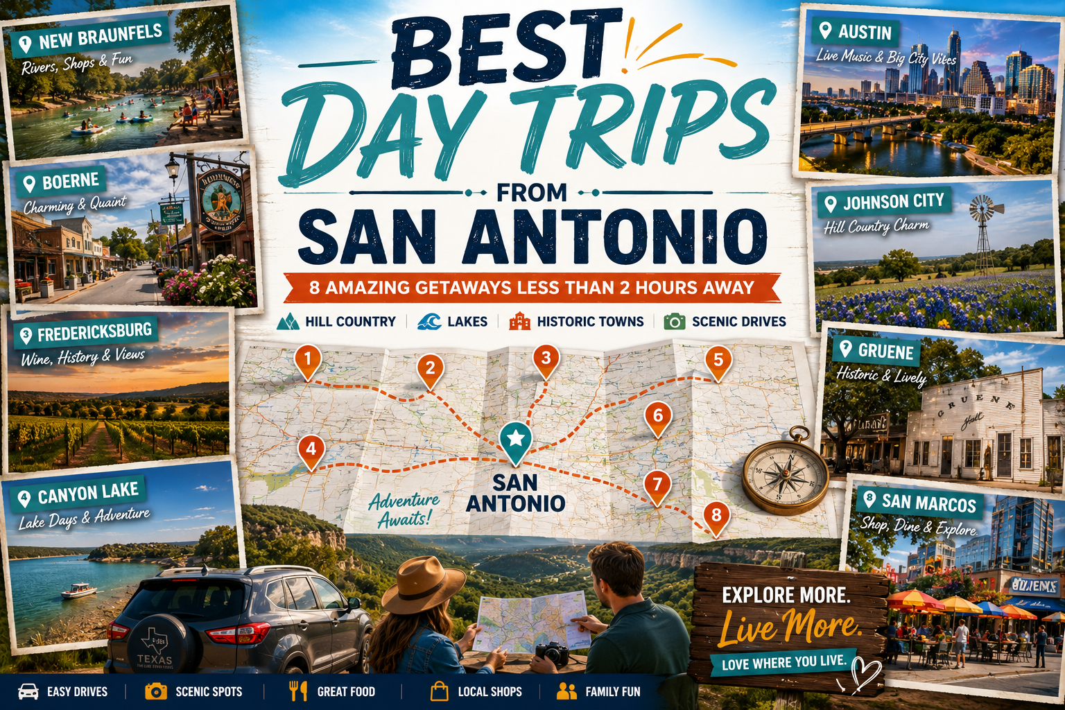 The Best Day Trips from San Antonio, Texas: Explore More Beyond the City header image.