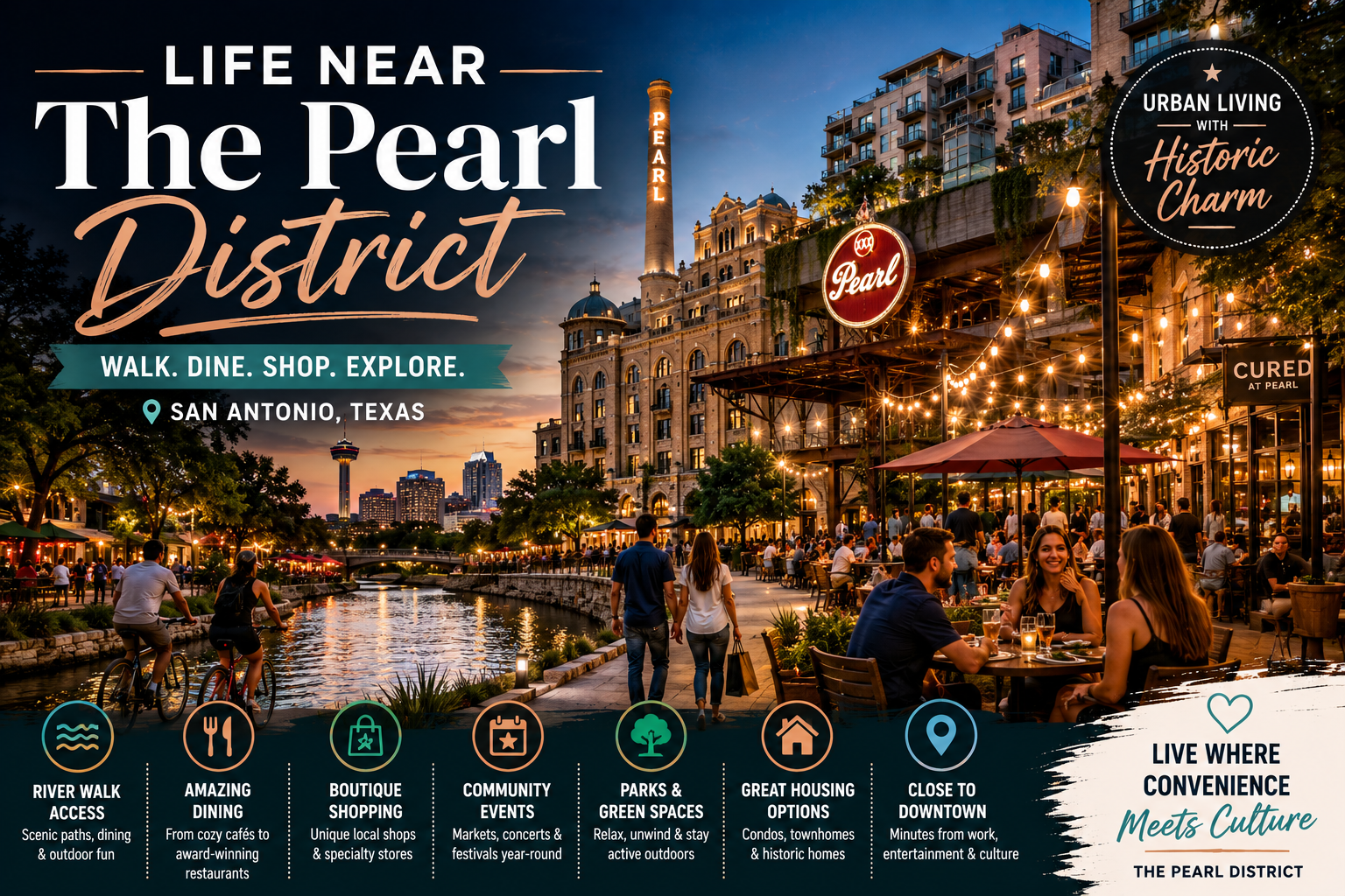 What Residents Love About Living Near The Pearl District in San Antonio, Texas header image.