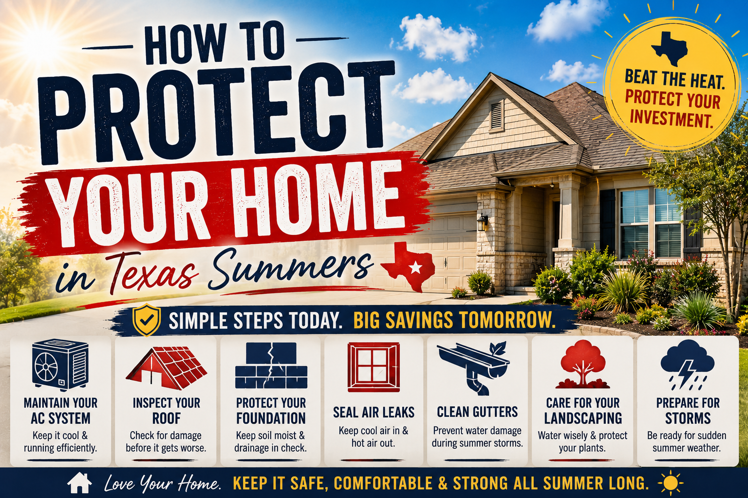 How To Protect Your House in Texas summers header image.