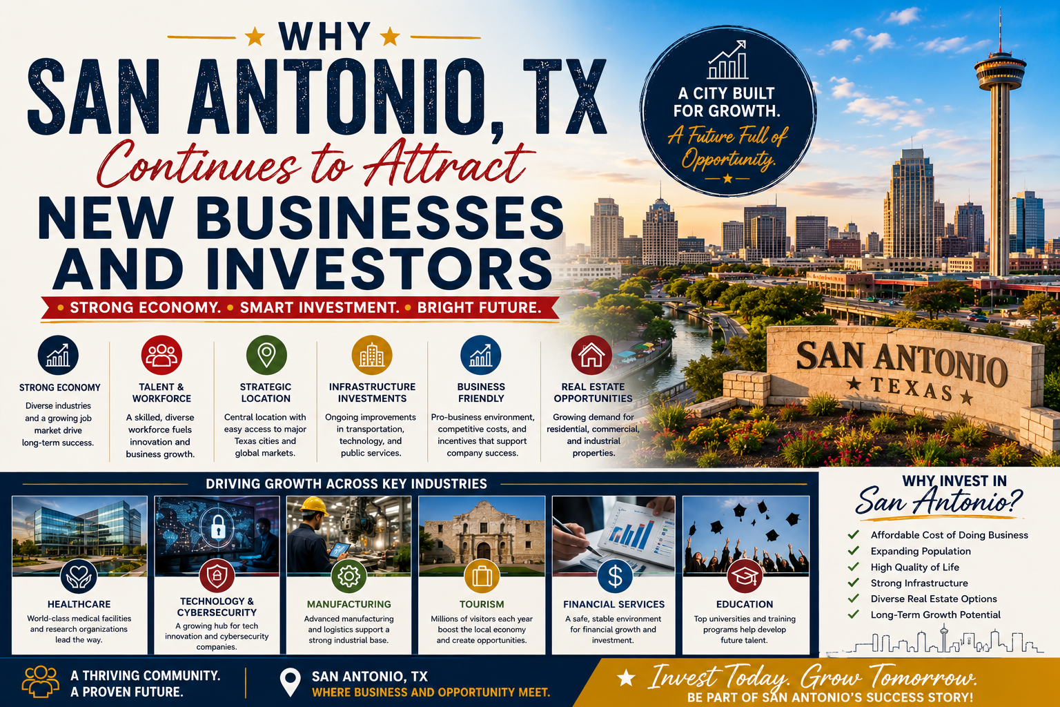 Why San Antonio, TX Continues to Attract New Businesses and Investors header image.