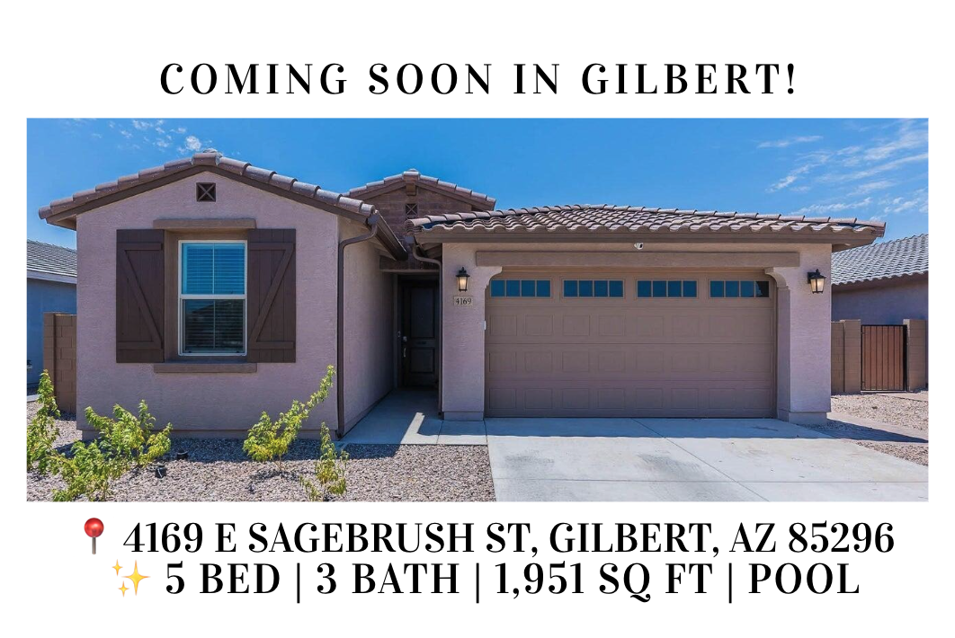 5 Bedroom Home Coming Soon in Gilbert Arizona header image.