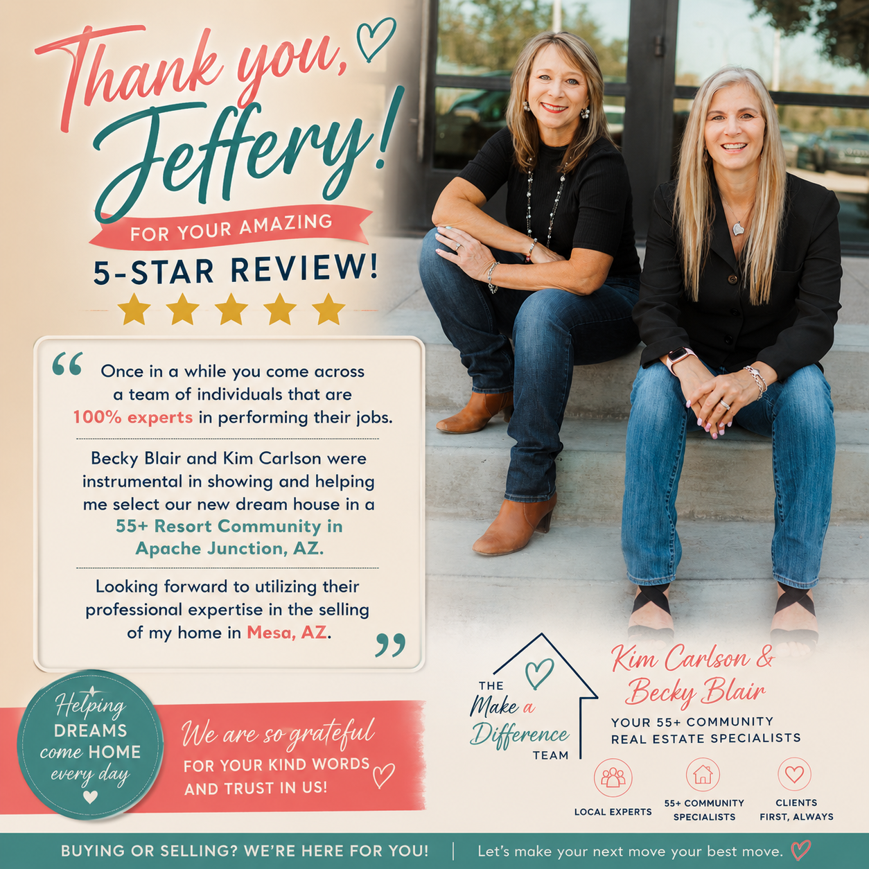Thank you Jeffery for you wonderful 5 Star Review!