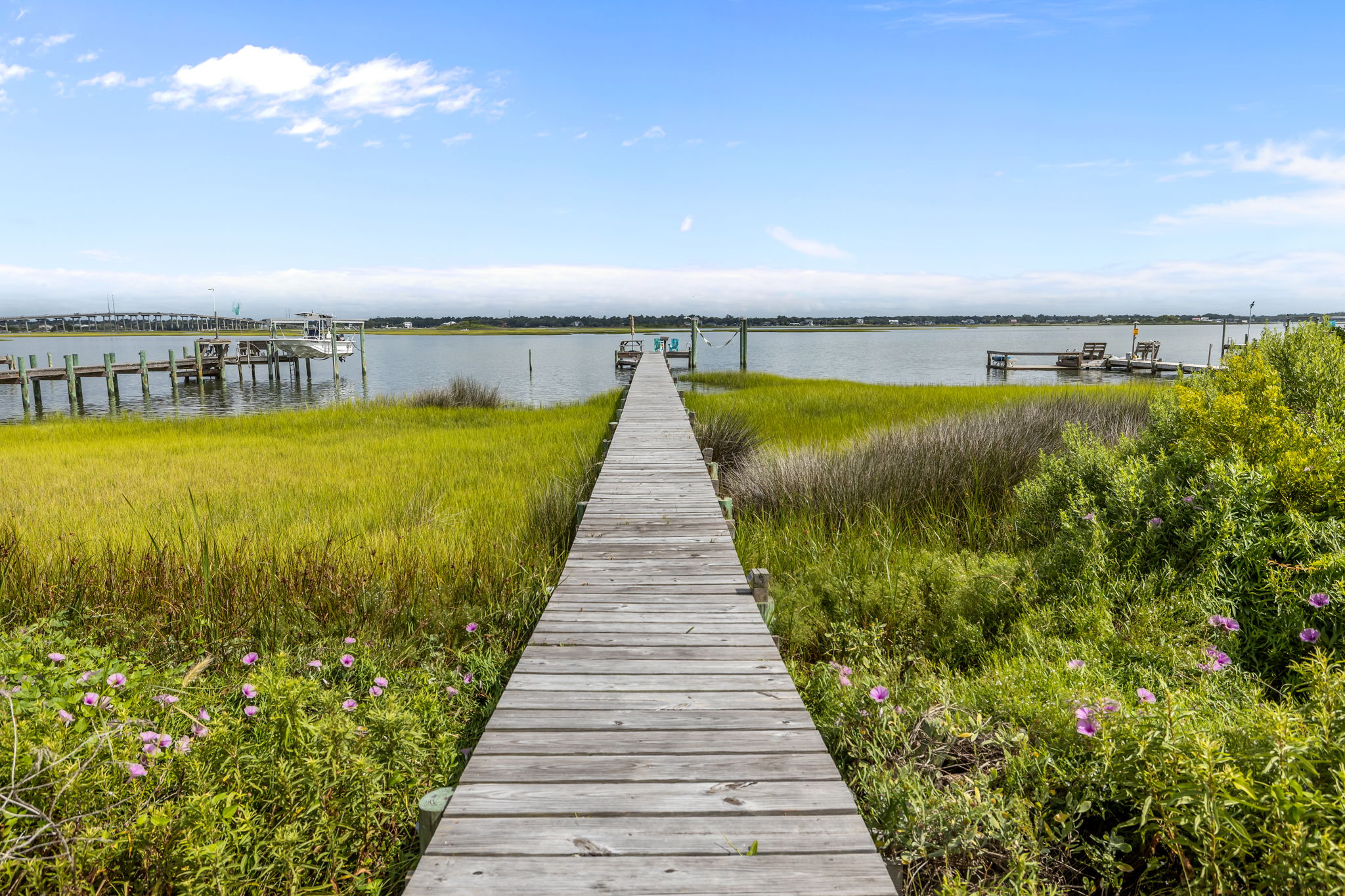 Boat dock on the Crystal Coast