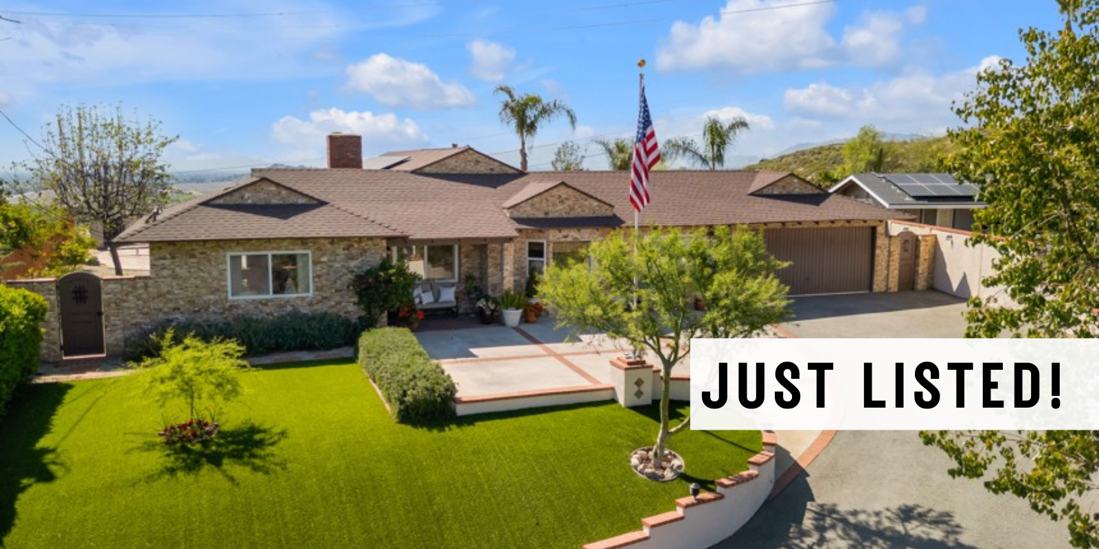 JUST LISTED in Shadow Hills header image.