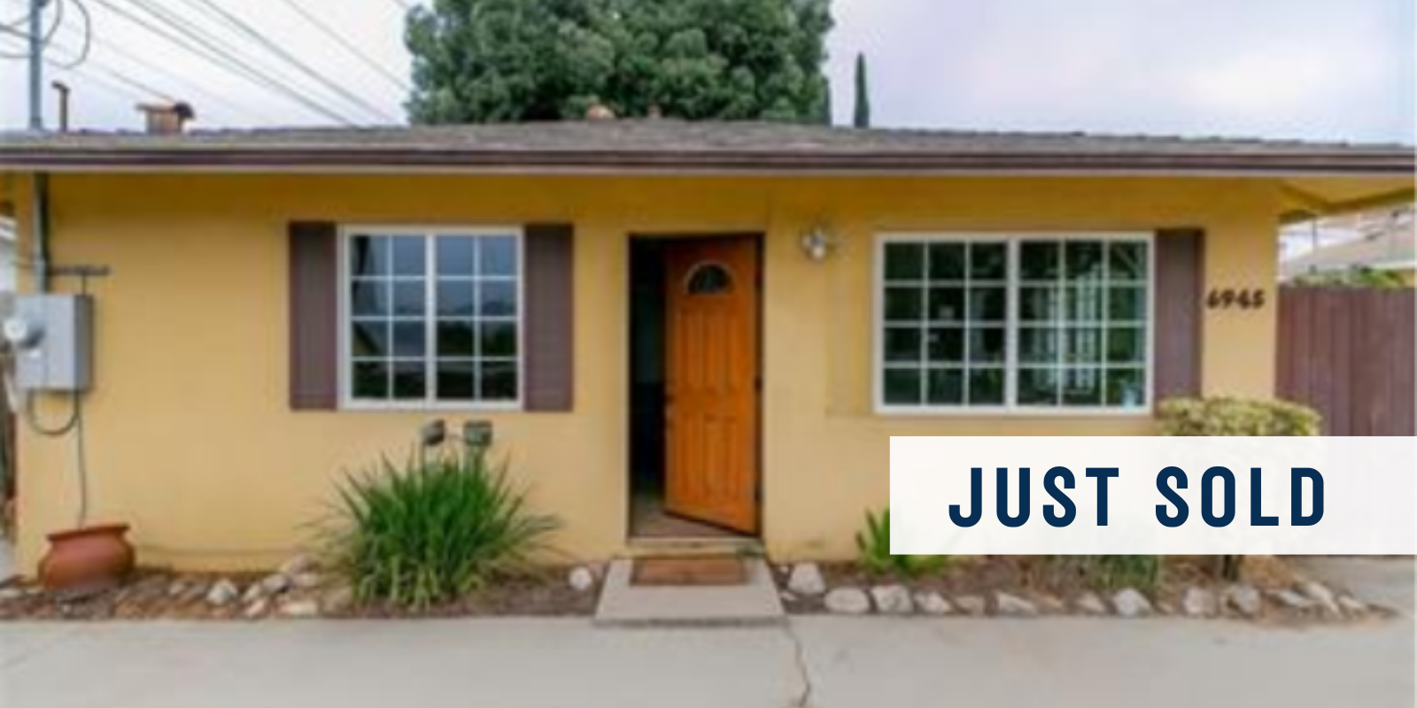 JUST SOLD in Tujunga header image.