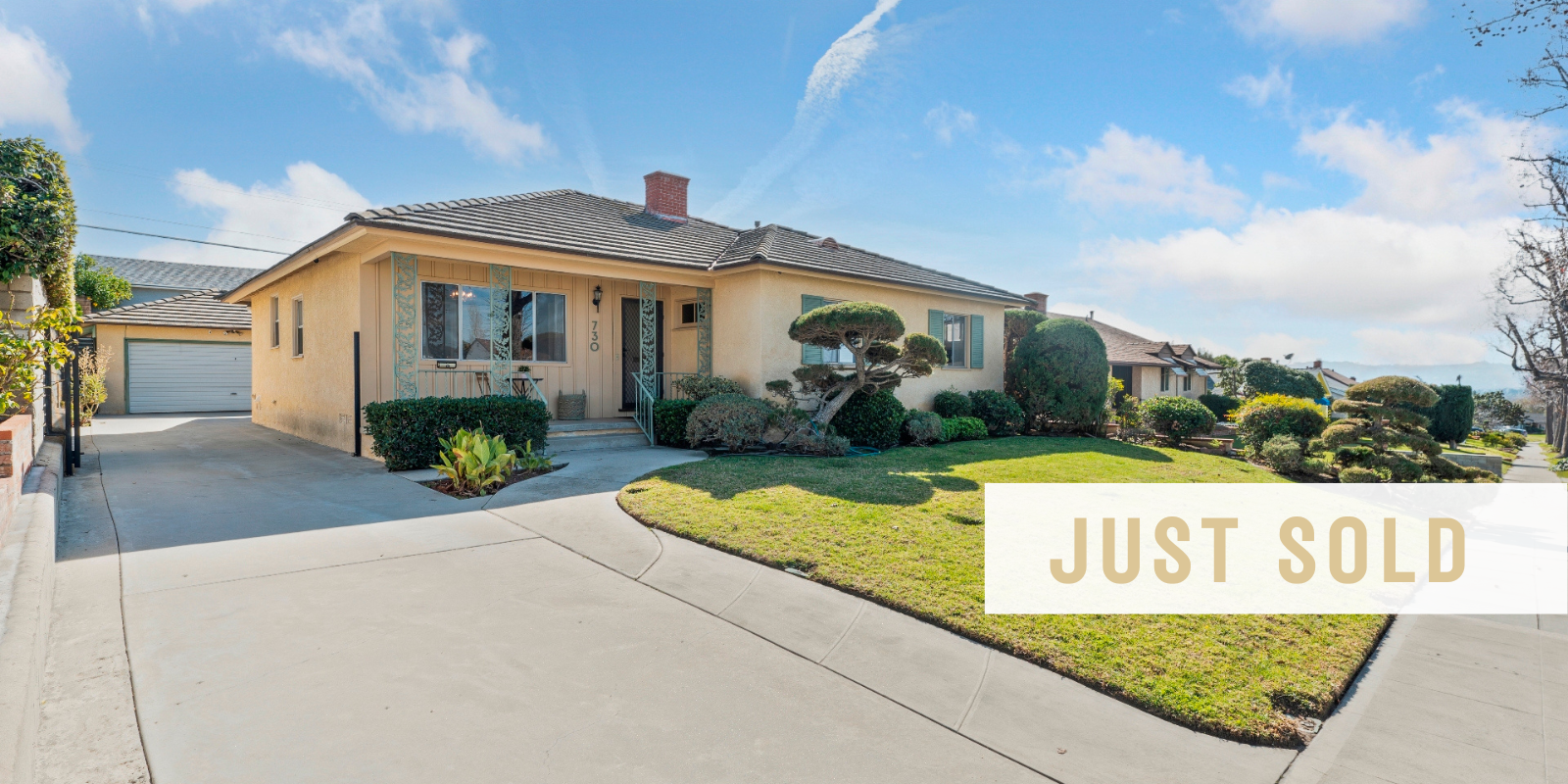 JUST SOLD in BURBANK header image.