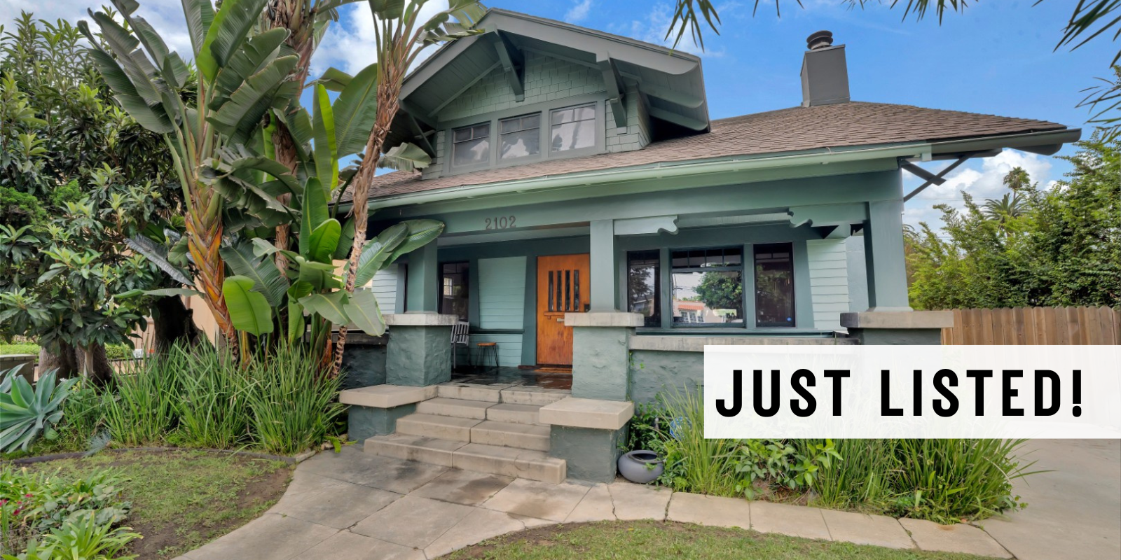 JUST LISTED in Los Angeles header image.