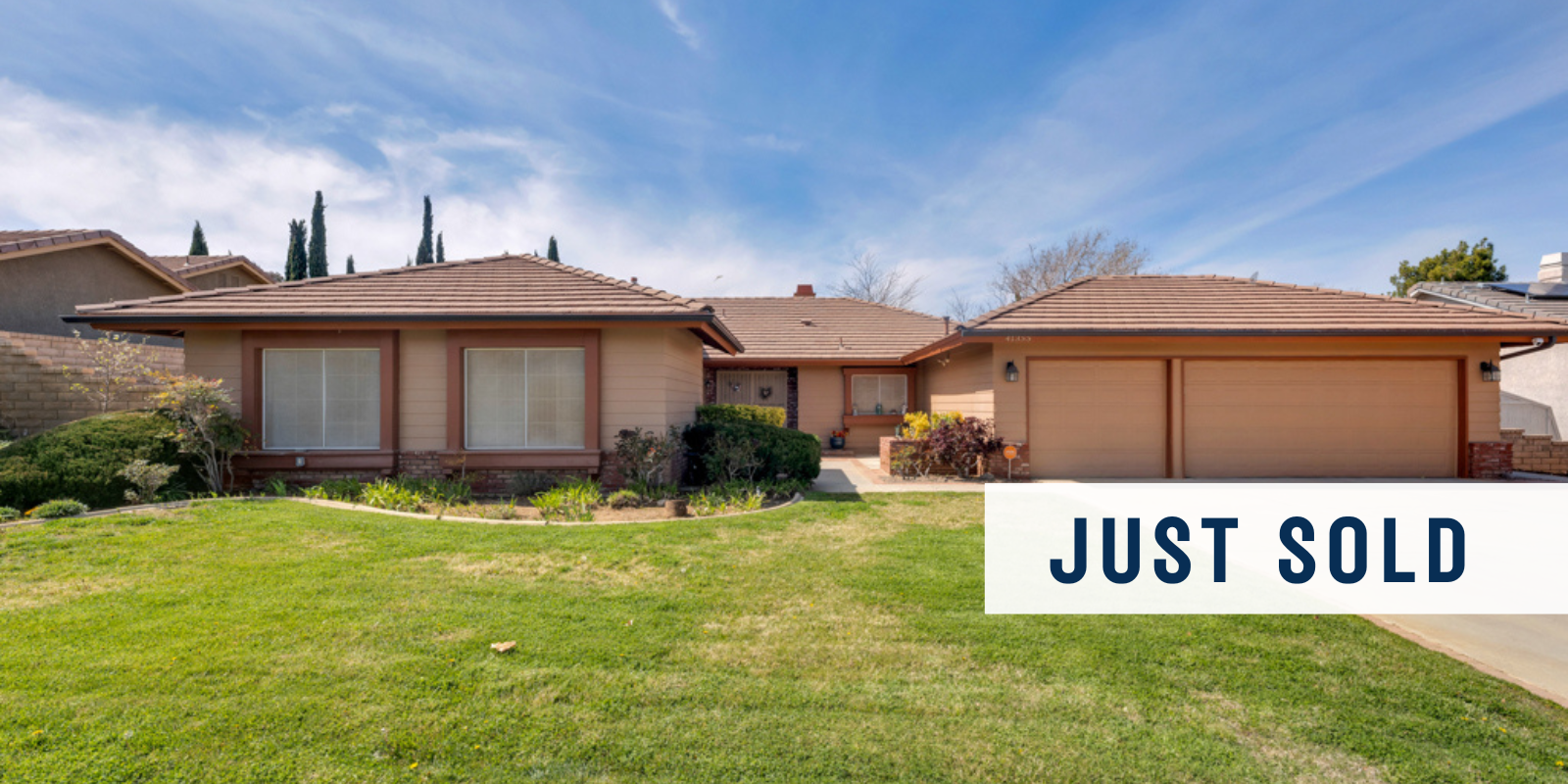 JUST SOLD in Palmdale header image.