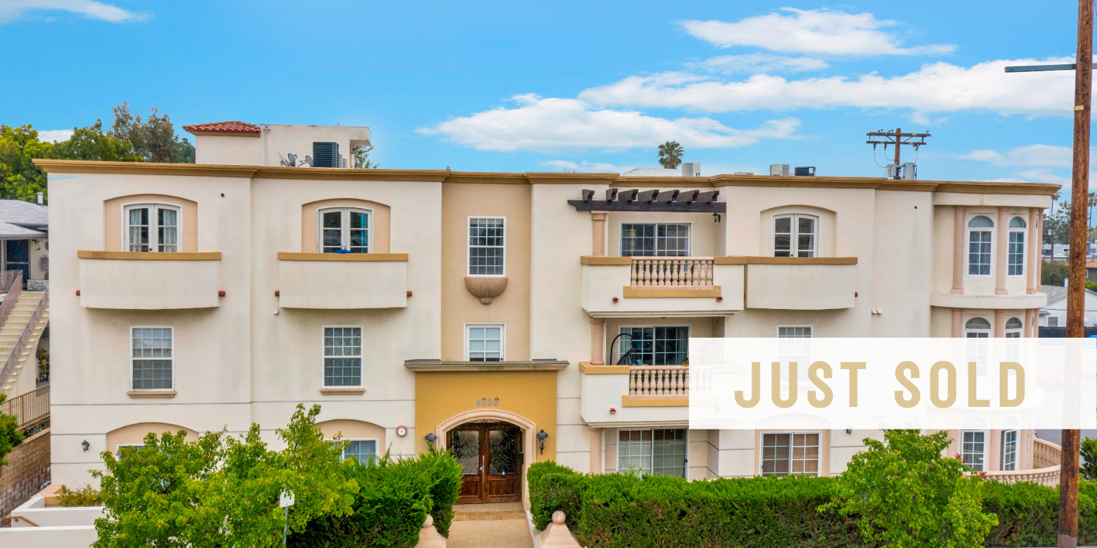 JUST SOLD in Valley Village header image.