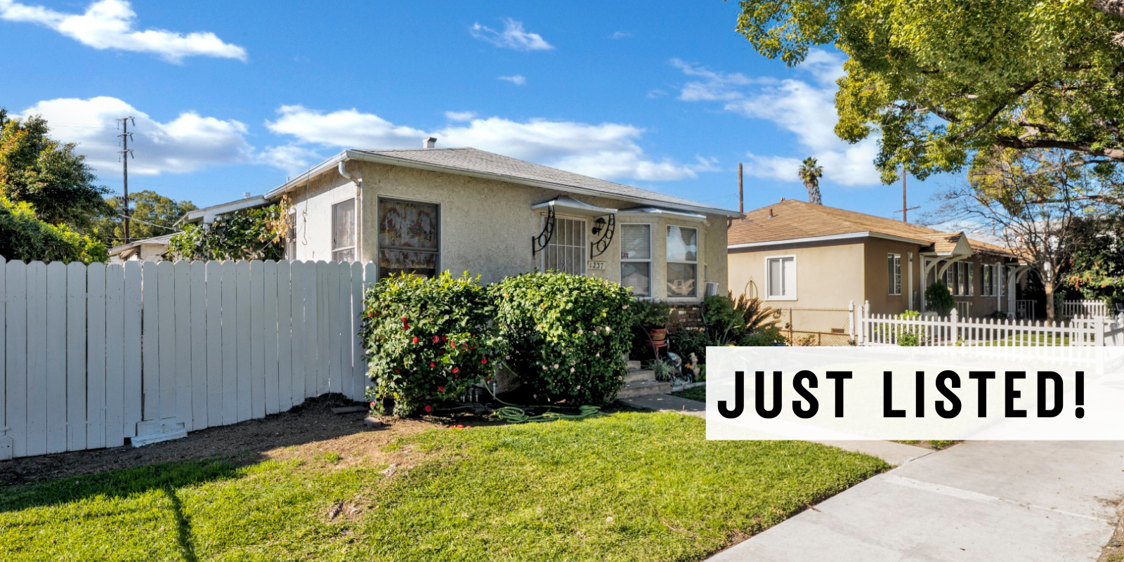 JUST LISTED in Burbank header image.