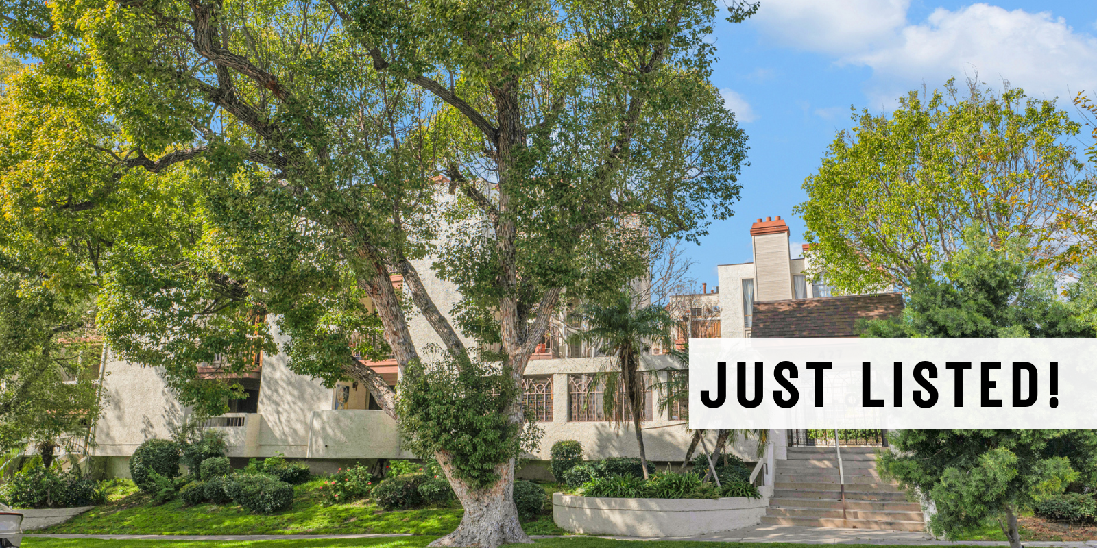 JUST LISTED in Burbank header image.