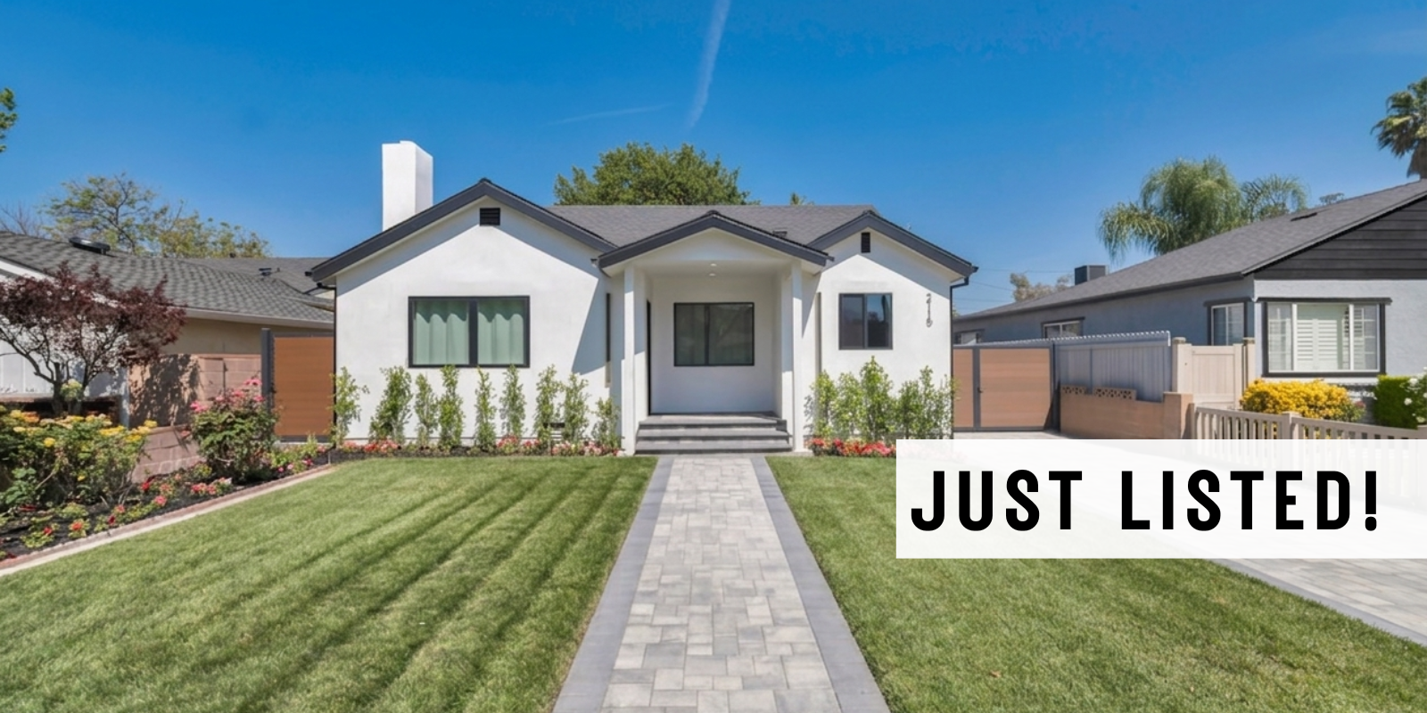 JUST LISTED in Burbank header image.