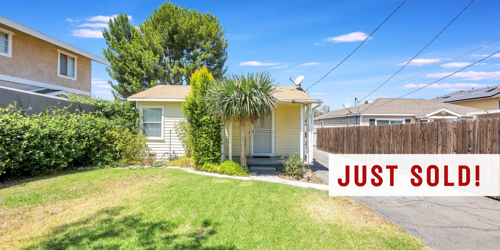 JUST SOLD in Tujunga header image.