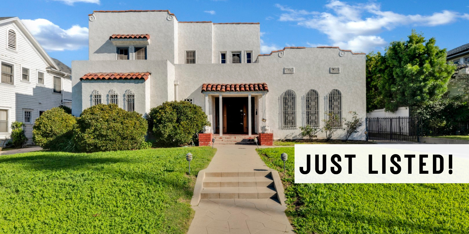 JUST LISTED in Los Angeles header image.