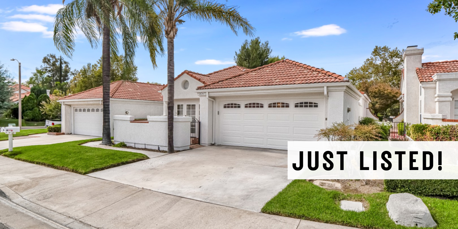 JUST LISTED in Valencia header image.