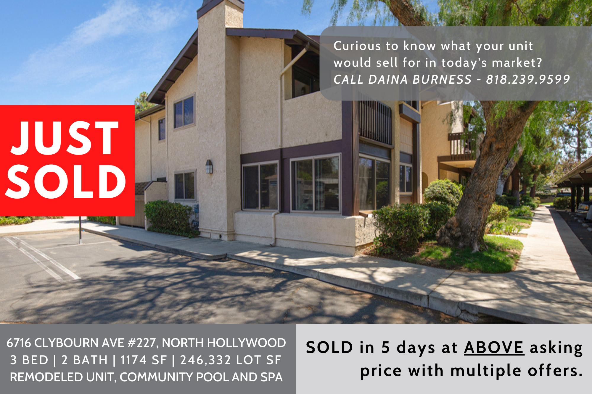 Just Sold in North Hollywood header image.