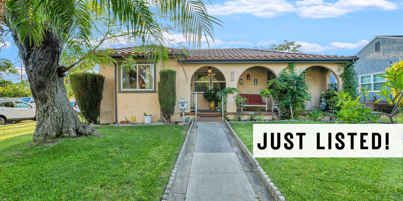 JUST LISTED in North Hollywood header image.