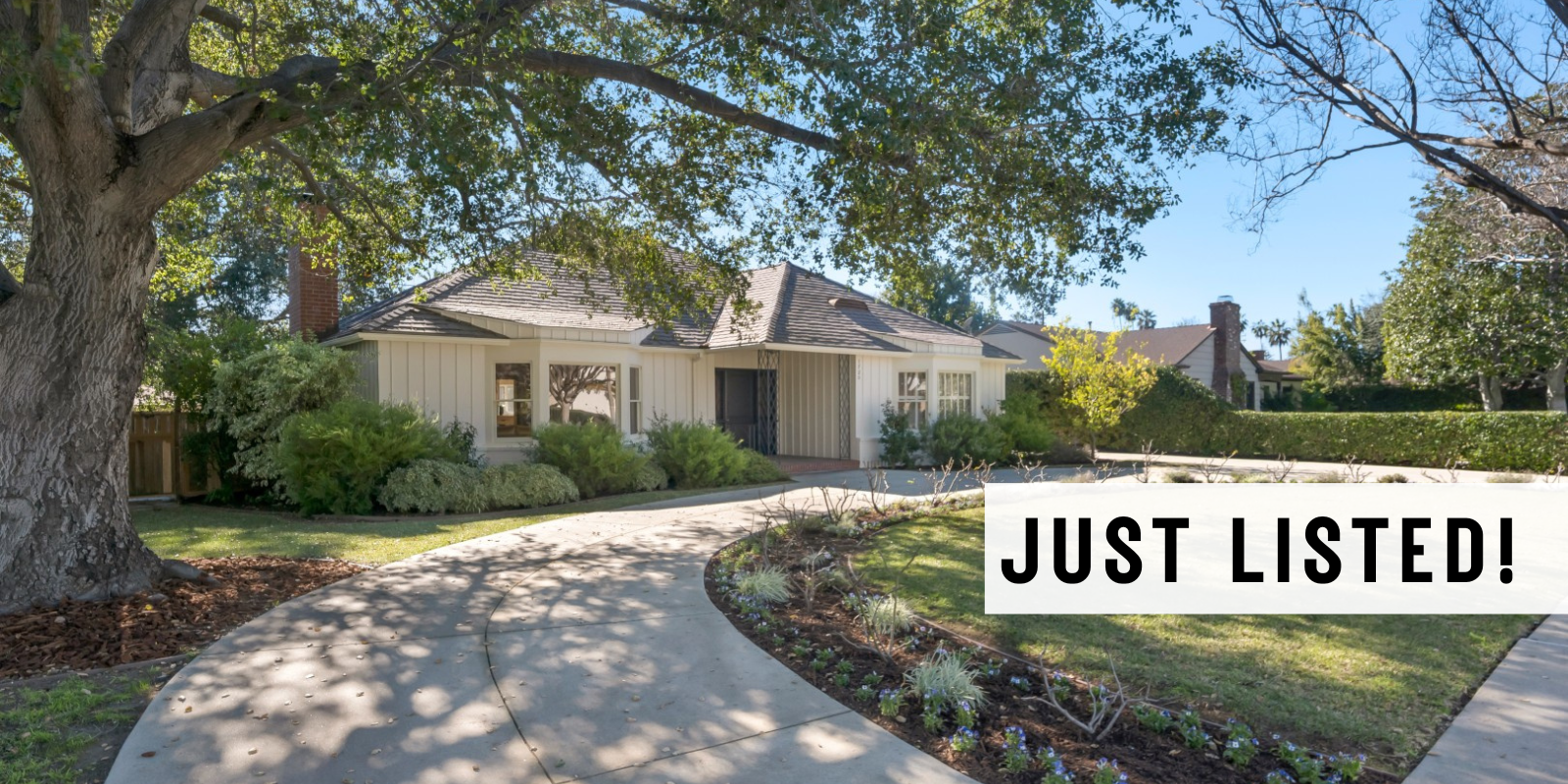 JUST LISTED in Pasadena header image.