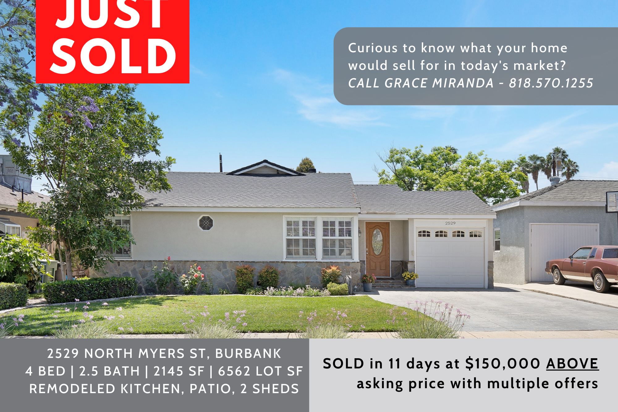 Just Sold in Burbank header image.