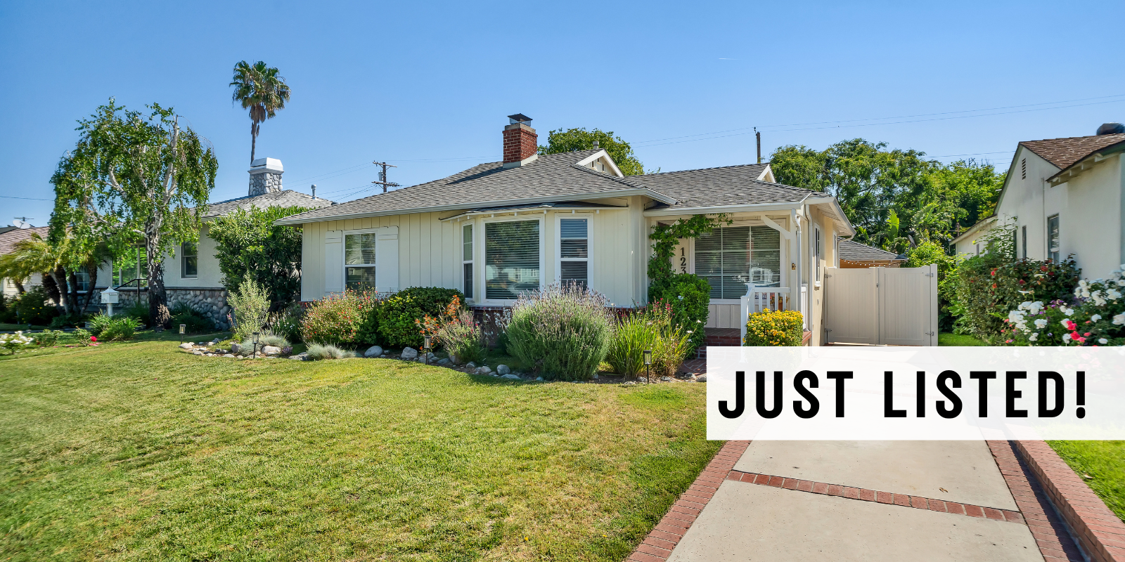 JUST LISTED in Burbank header image.