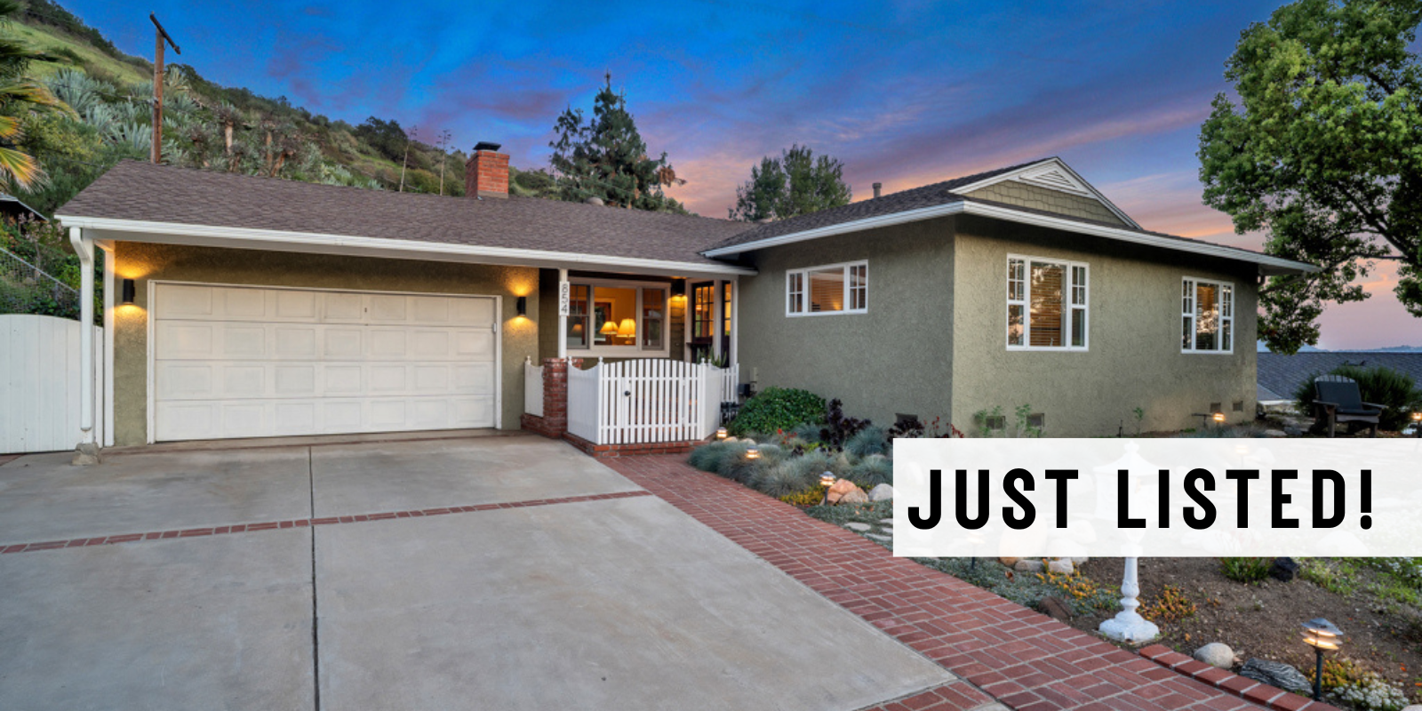 JUST LISTED in Burbank header image.