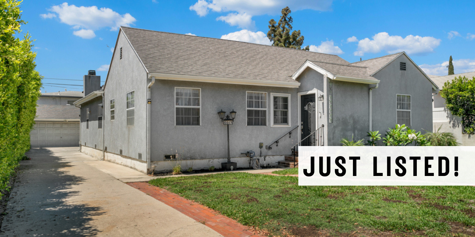 JUST LISTED in North Hollywood header image.
