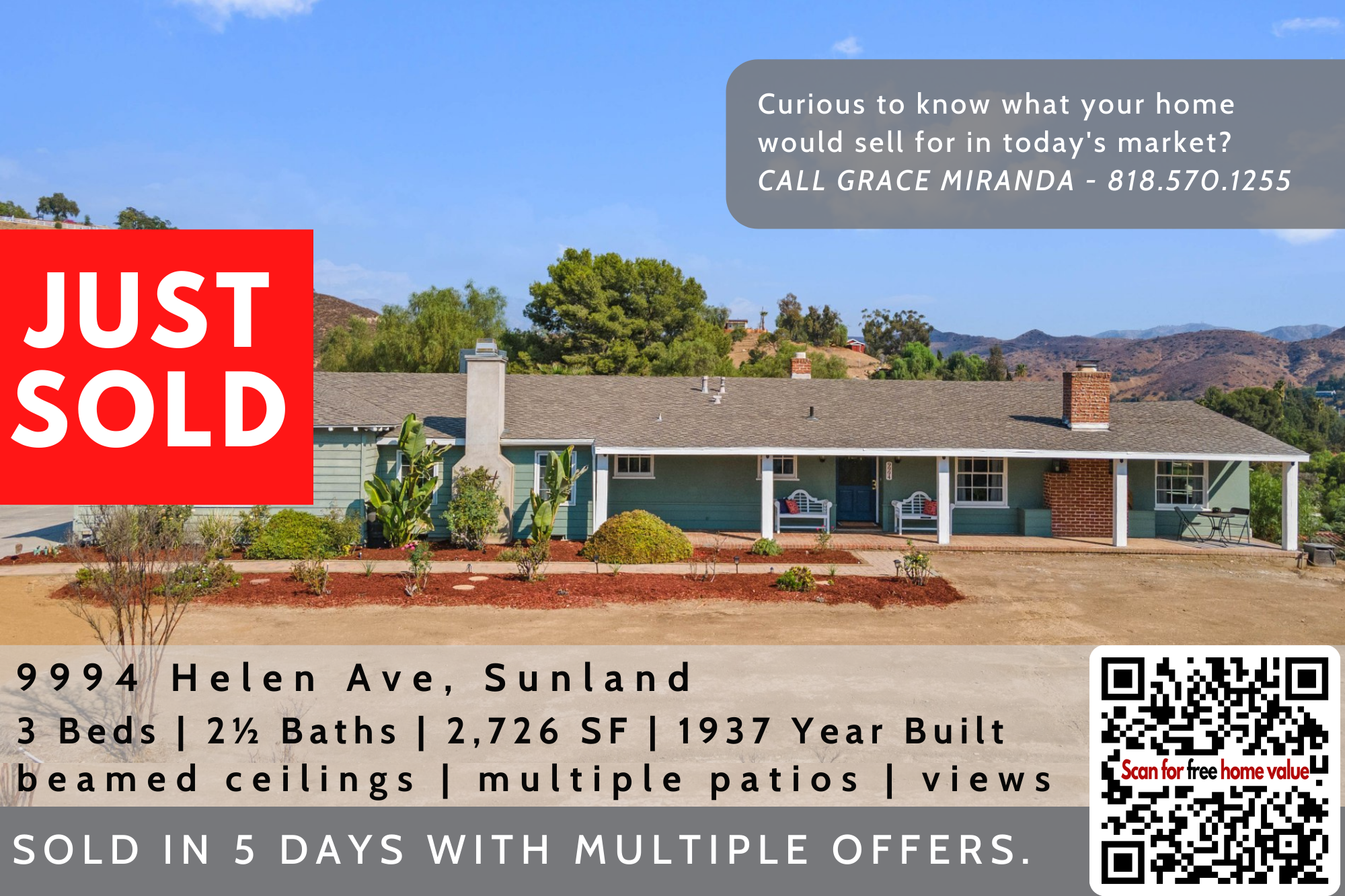 Just Sold in Sunland header image.