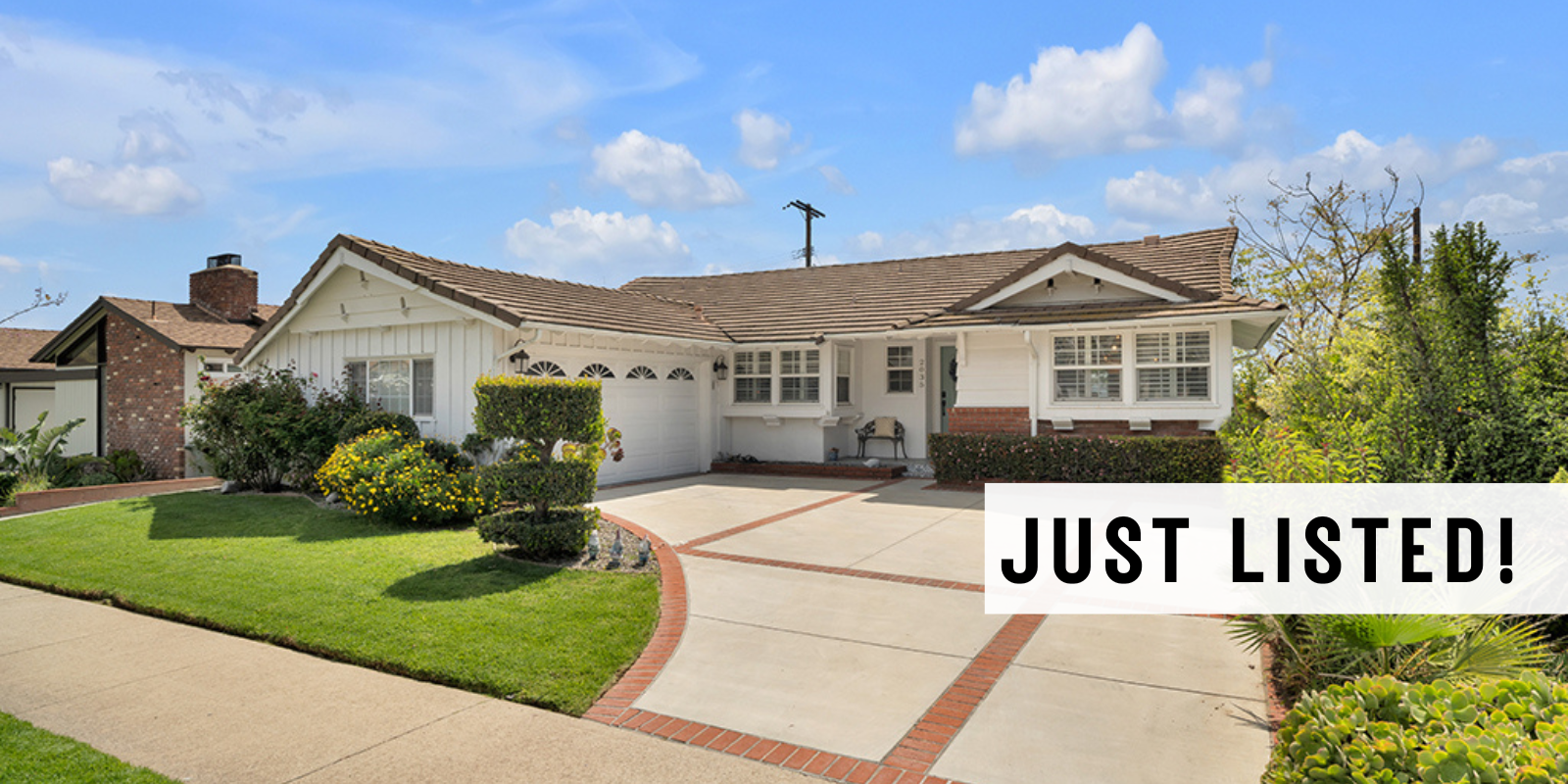 JUST LISTED in Burbank header image.