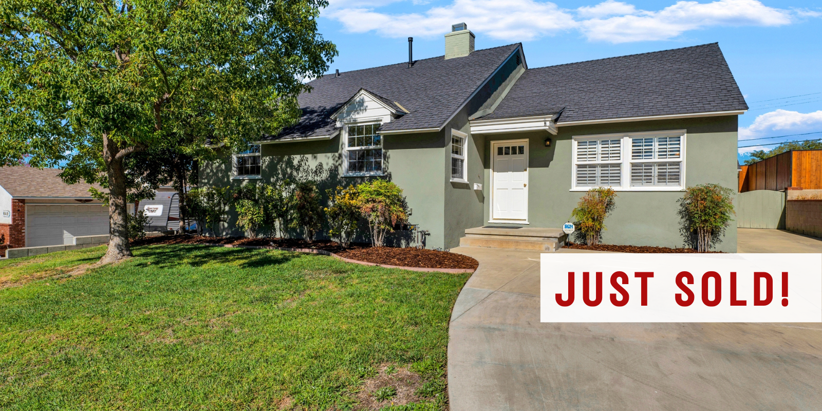 JUST SOLD in Burbank header image.