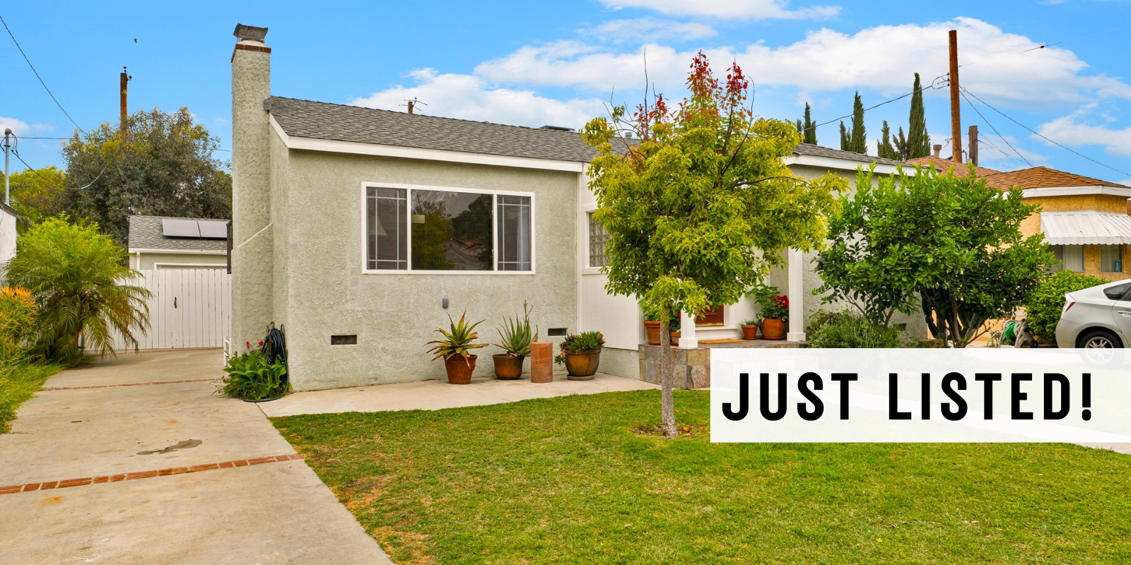 JUST LISTED in Burbank header image.