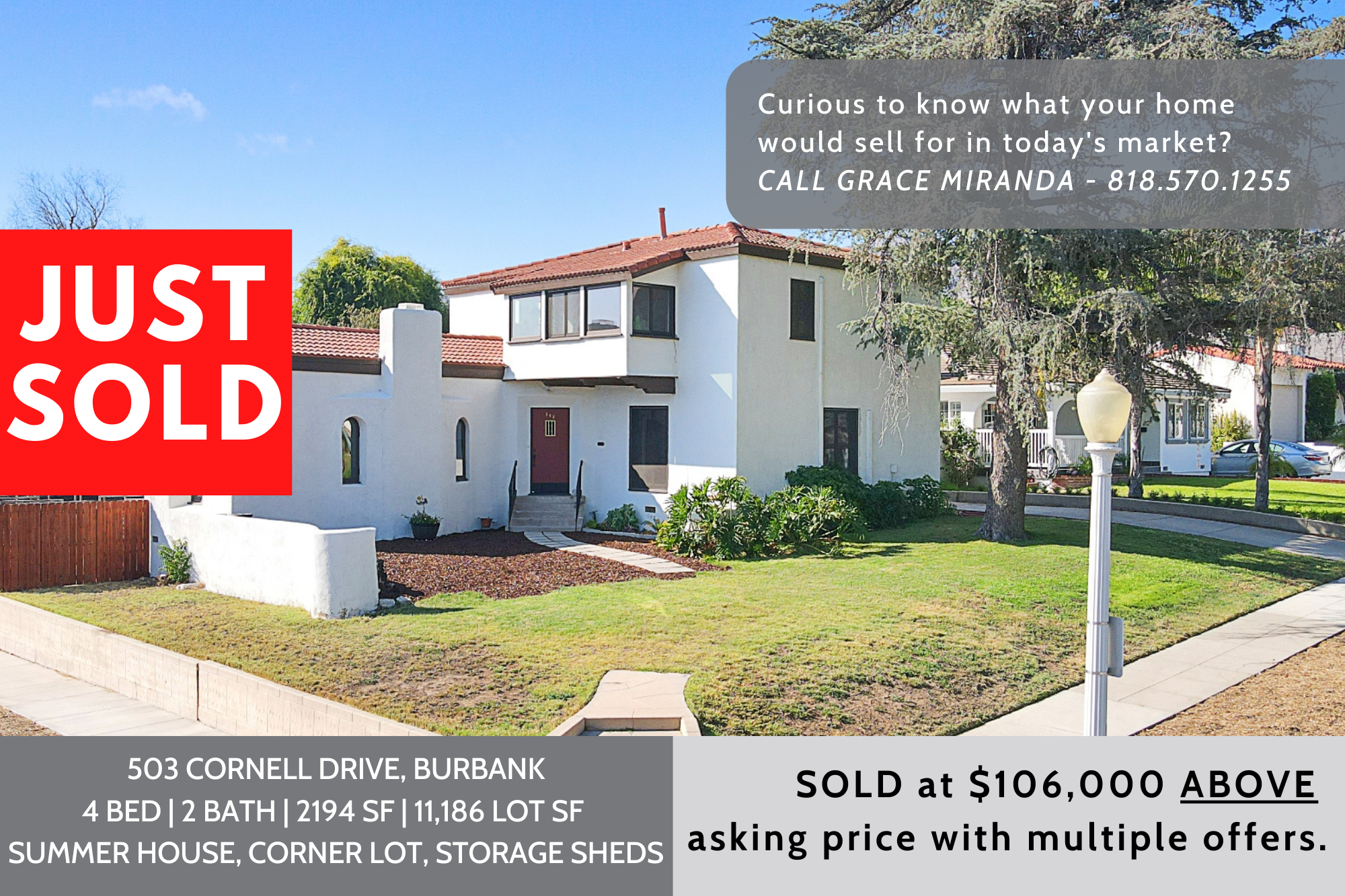 Just Sold in Burbank header image.